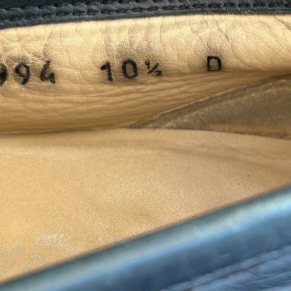 Salvatore Ferragamo Men's Dark Blue Leather Horse Bit Penny Loafer Size 10 1/2 D - Picture 7 of 13